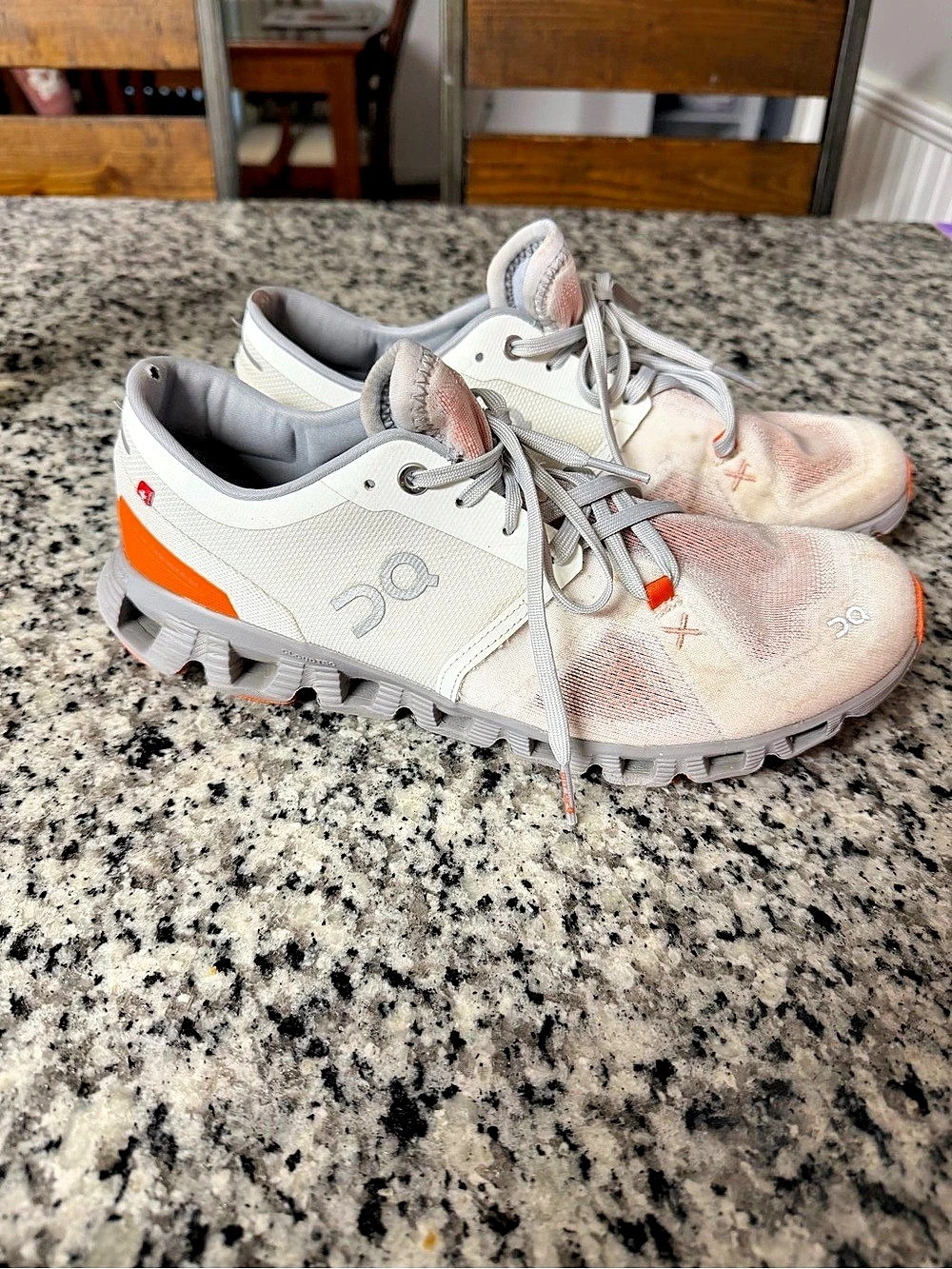 On Cloud X 3 Running Shoes Womens Sz 9.5 Off-White Alloy Orange Sneaker 60.98252